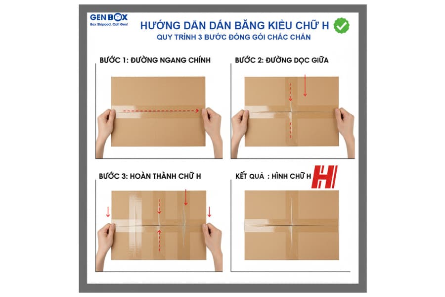 Ảnh: hướng dẫn quấn băng keo chữ H